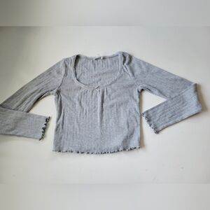 Kirious Pointelle Long Sleeve  in Grey M